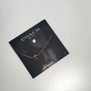 NWT COACH Slider Bracelet Gold Linked Links Delicate Romantic
